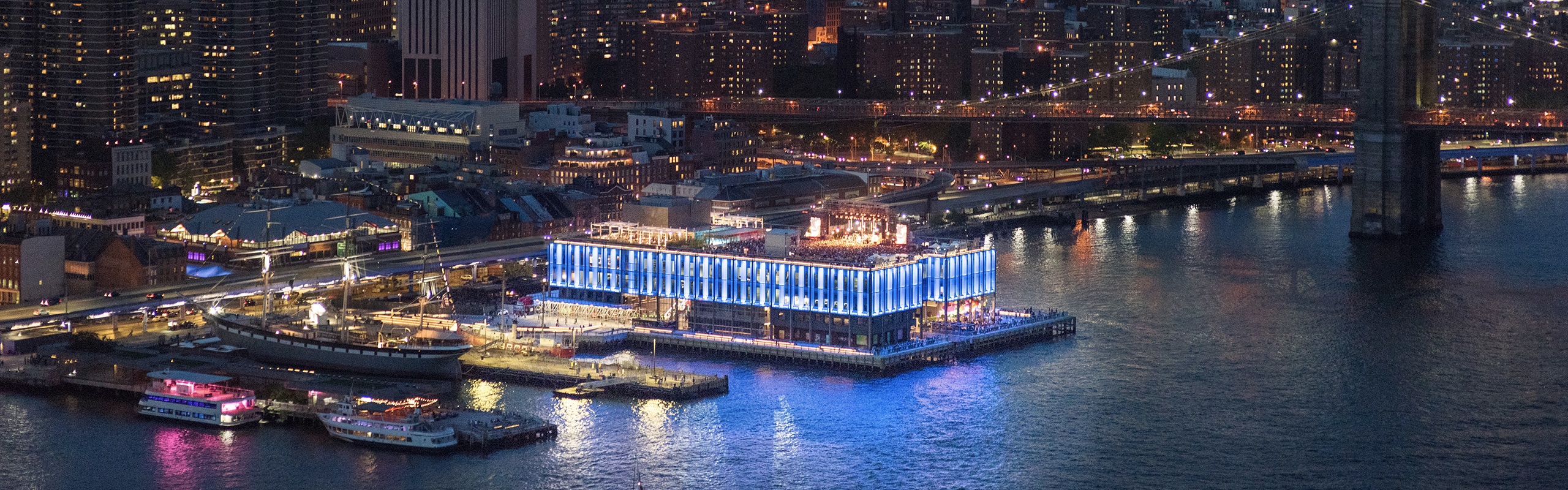 Aerial view of Pier 17
